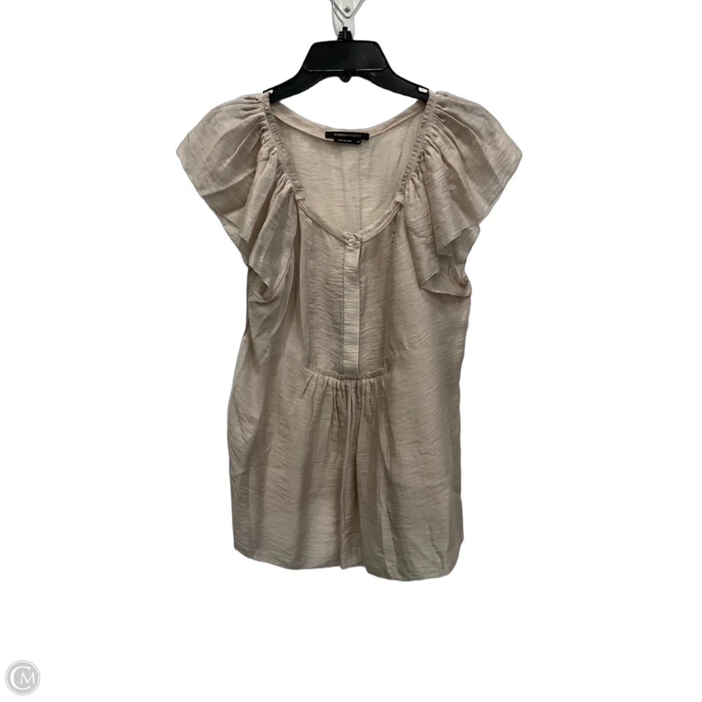 Top Sleeveless By Bcbgmaxazria In Tan, Size: M