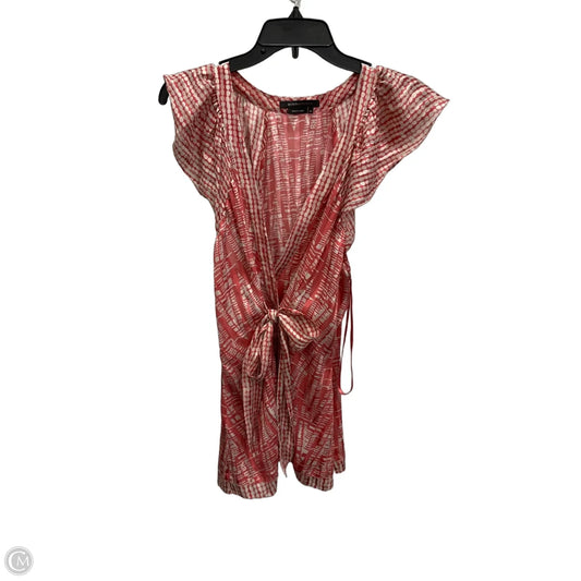 Top Sleeveless By Bcbgmaxazria In Pink & White, Size: M