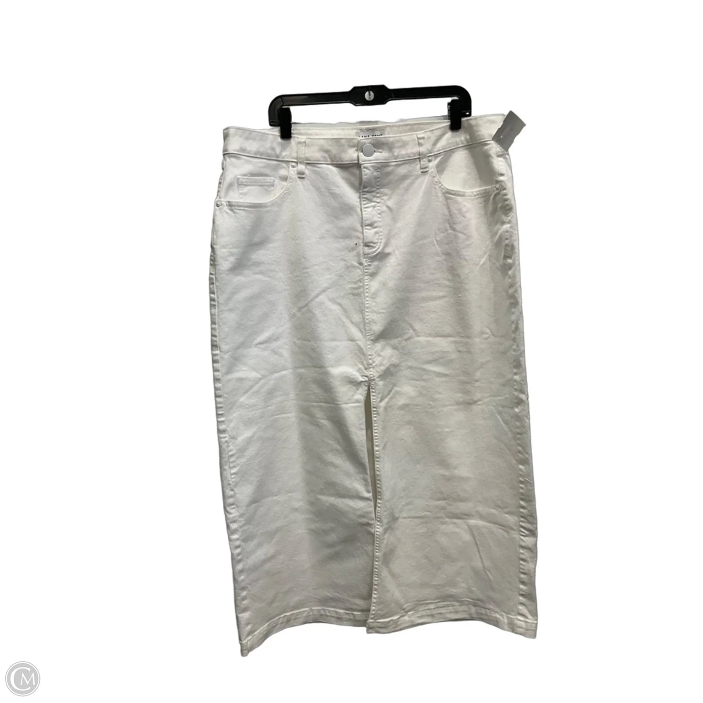 Skirt Maxi By Lane Bryant In White Denim, Size: 18