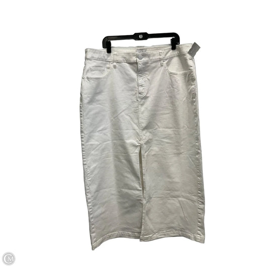 Skirt Maxi By Lane Bryant In White Denim, Size: 18