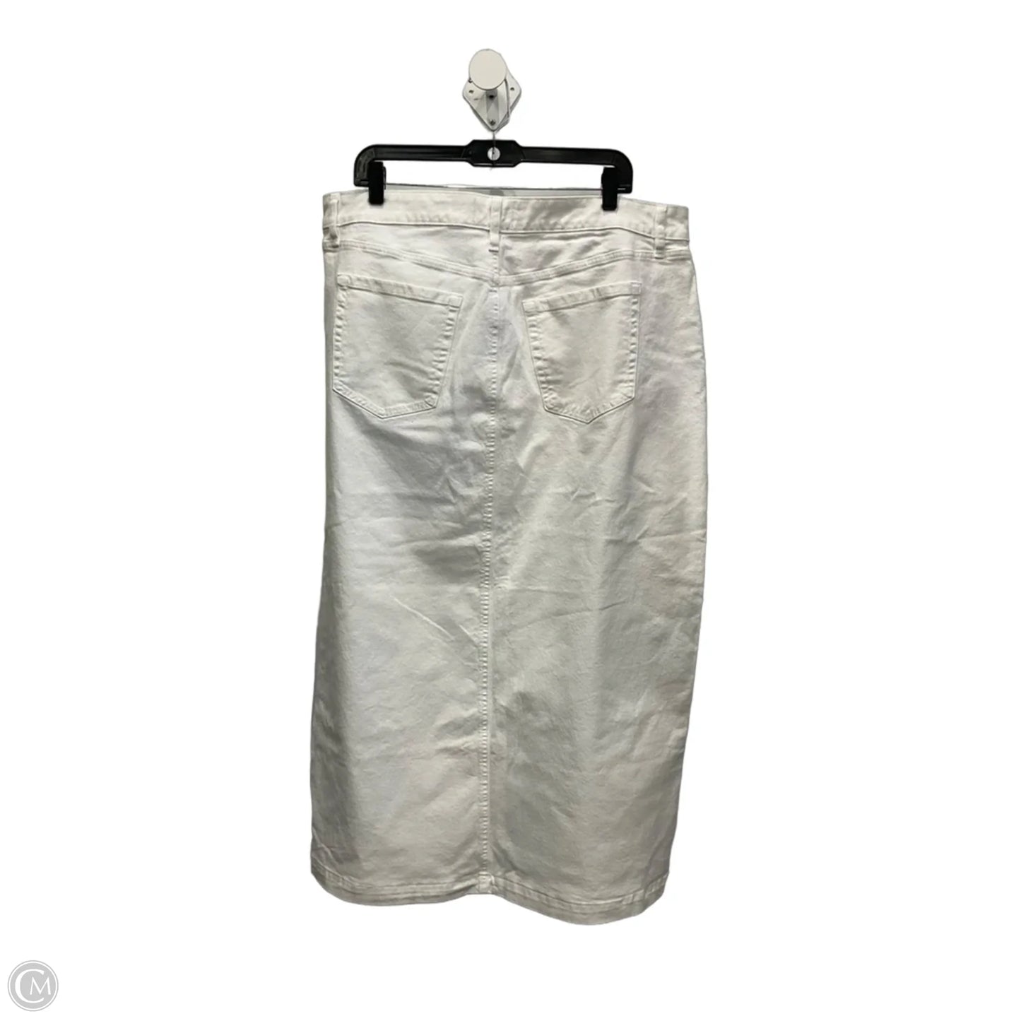 Skirt Maxi By Lane Bryant In White Denim, Size: 18