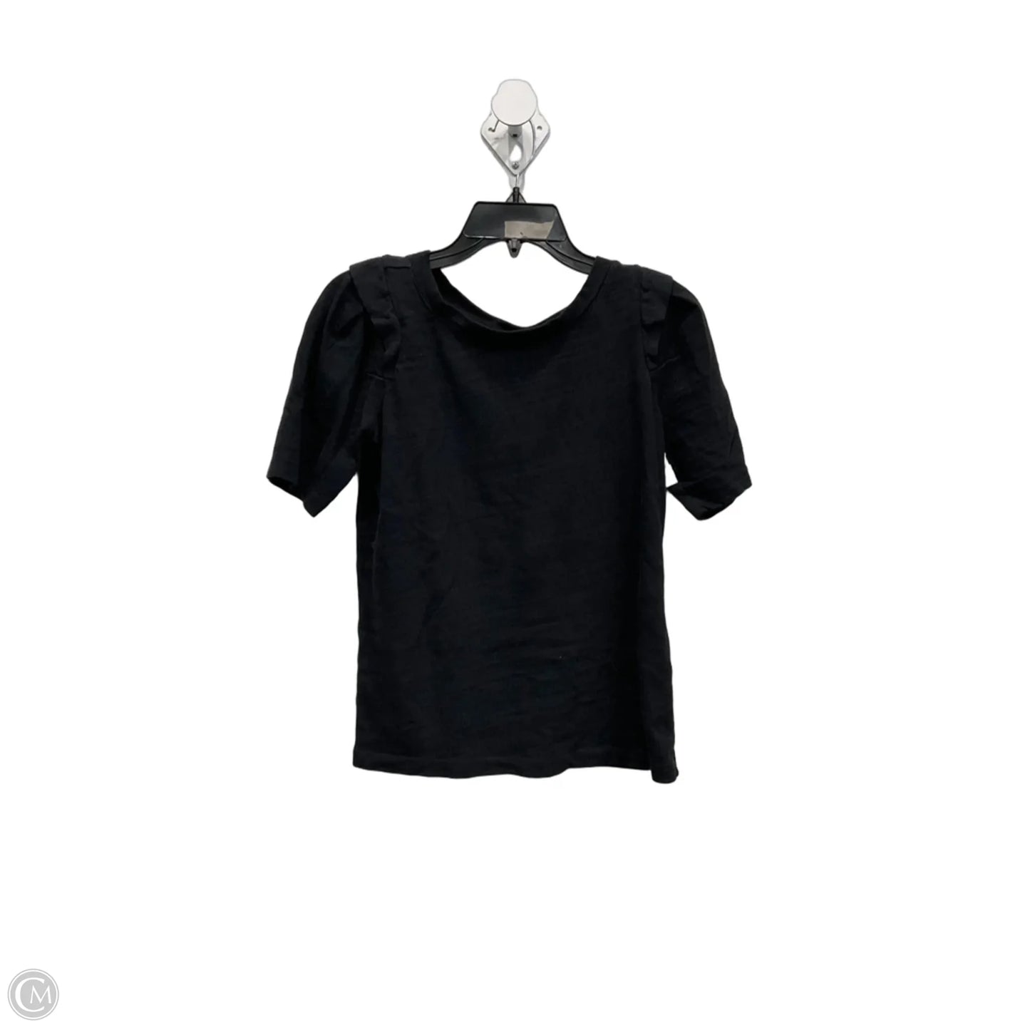 Top Short Sleeve By Loft In Black, Size: Xxs