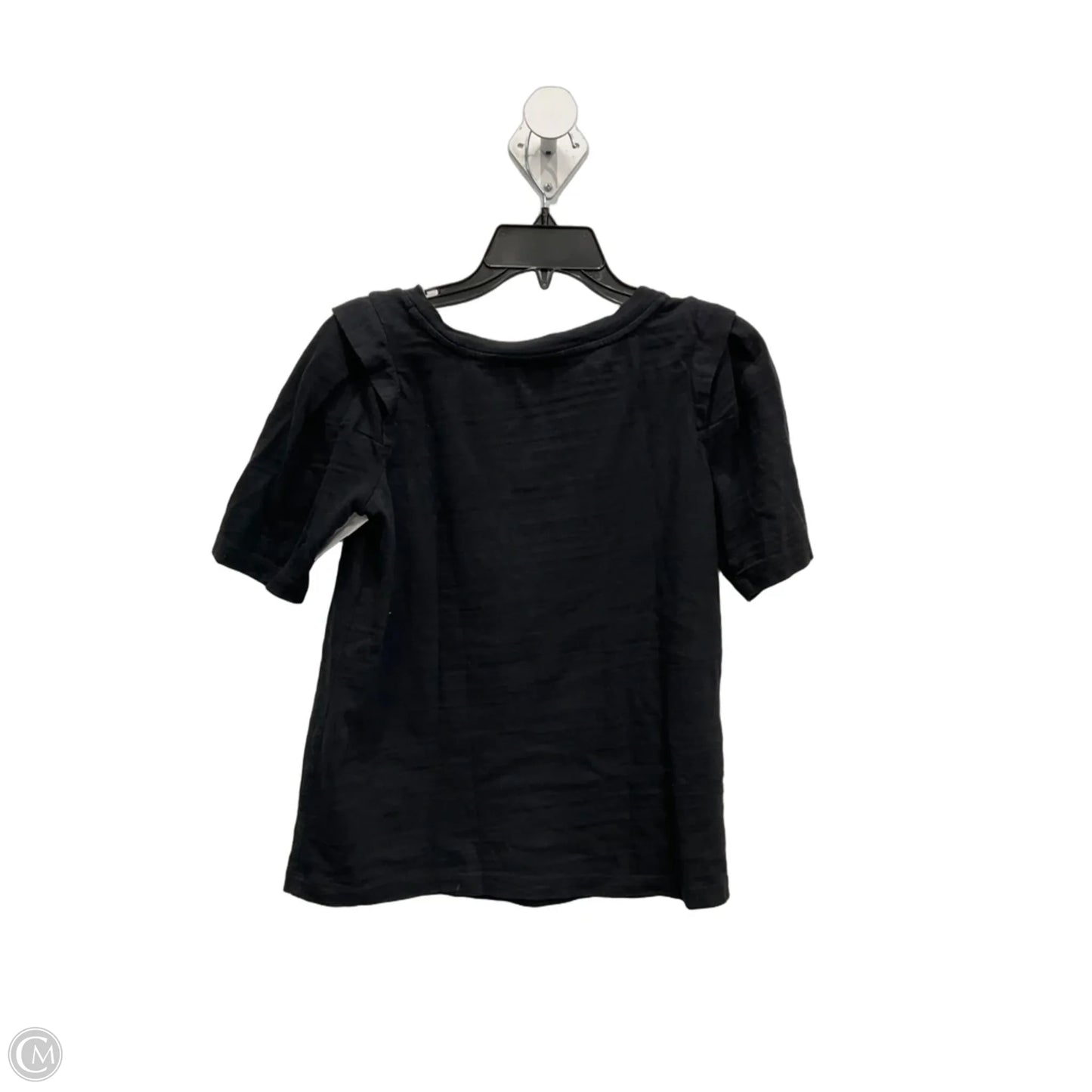 Top Short Sleeve By Loft In Black, Size: Xxs