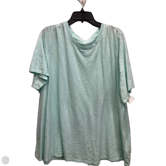 Top Short Sleeve Basic By Lane Bryant In Green, Size: 3x