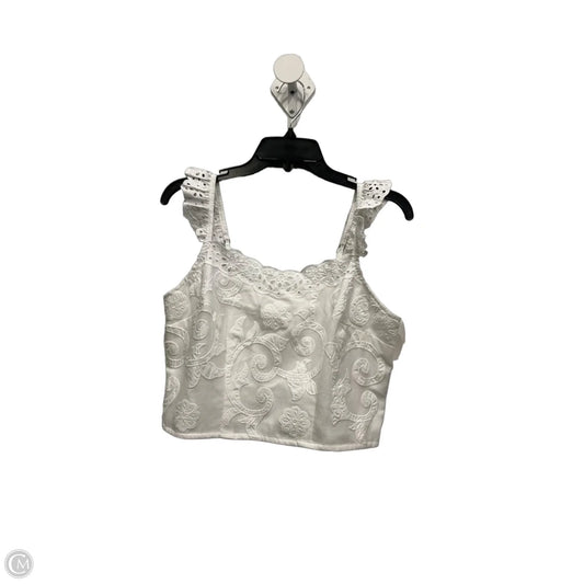 Top Sleeveless By Abercrombie And Fitch In White, Size: L