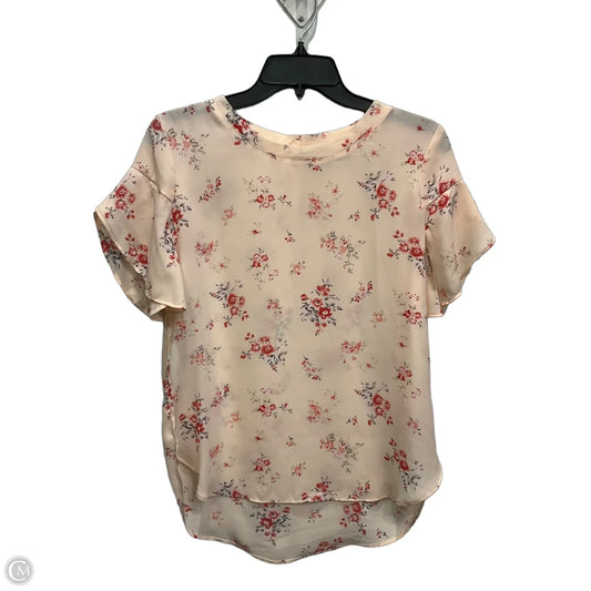 Top Short Sleeve By Loft In Pink, Size: Xs