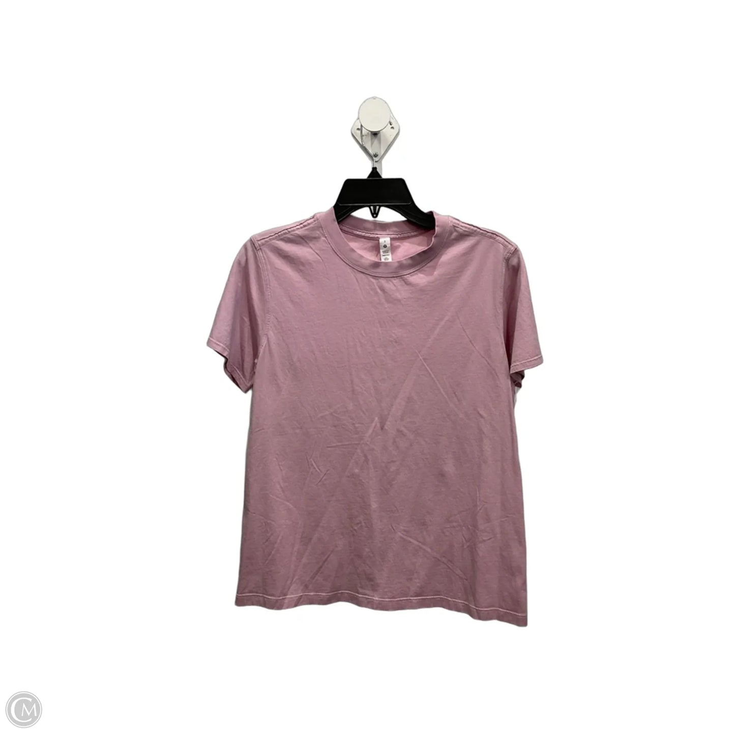 Athletic Top Short Sleeve By Lululemon In Pink, Size: Xs