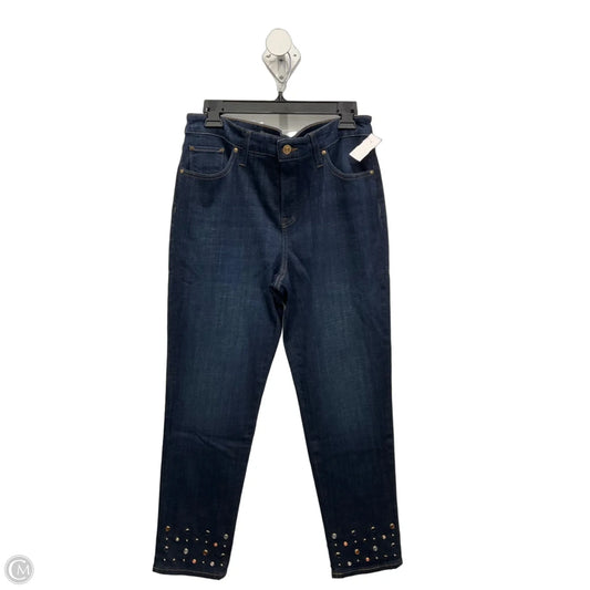 Jeans Cropped By Chicos In Blue Denim, Size: 10