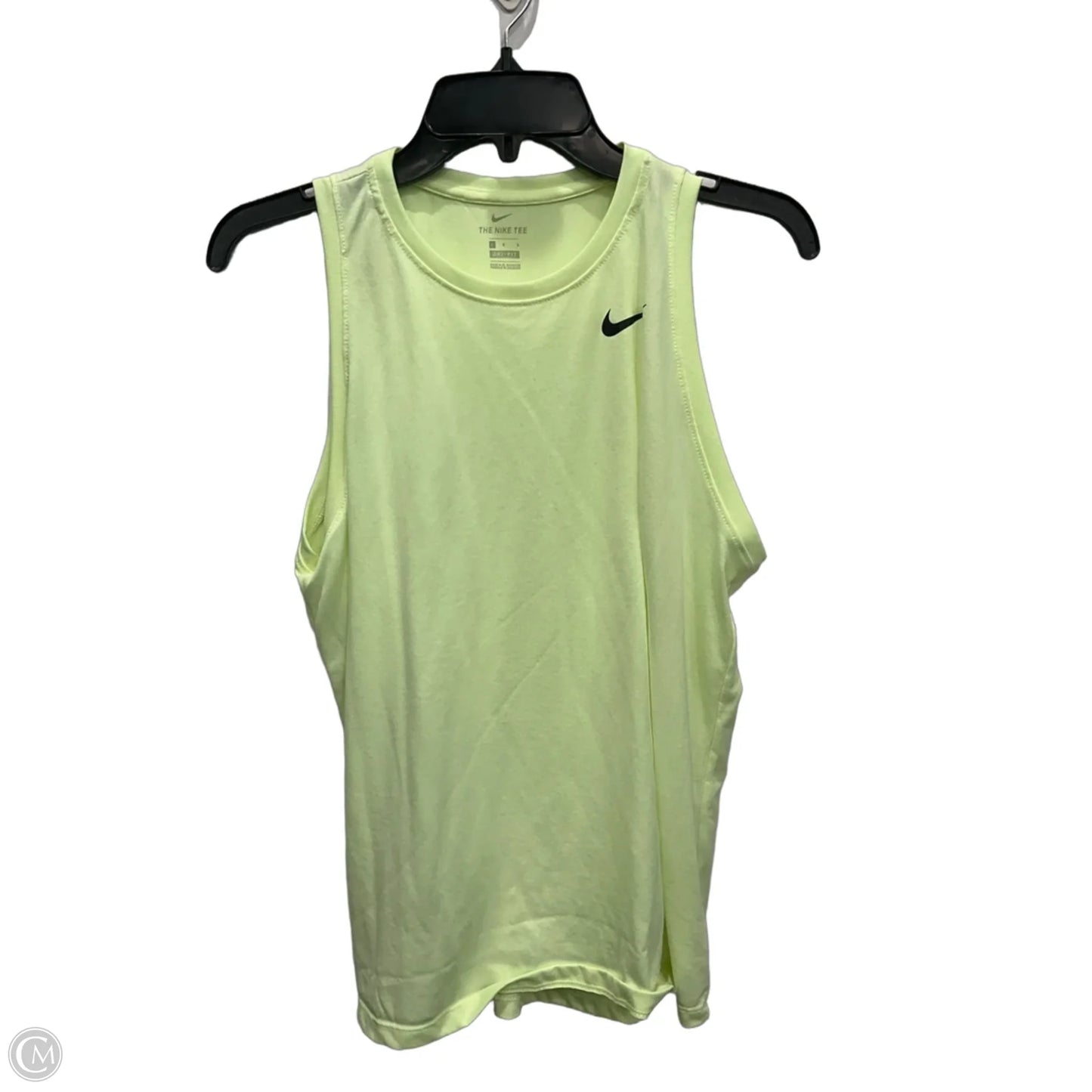 Athletic Tank Top By Nike In Yellow, Size: L