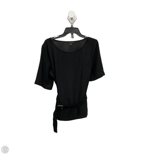 Top Short Sleeve By Ann Taylor In Black, Size: L