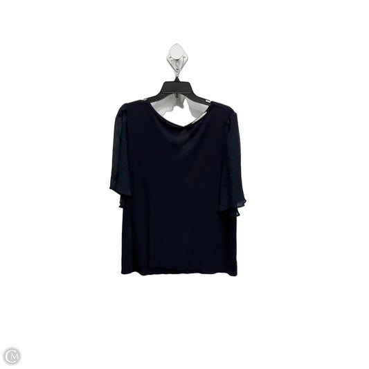 Top Short Sleeve By Loft In Navy, Size: L
