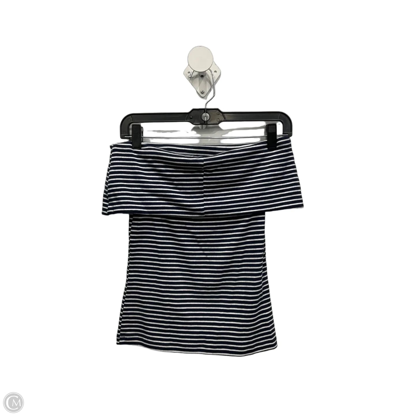 Top Sleeveless By Loft In Blue & White, Size: M