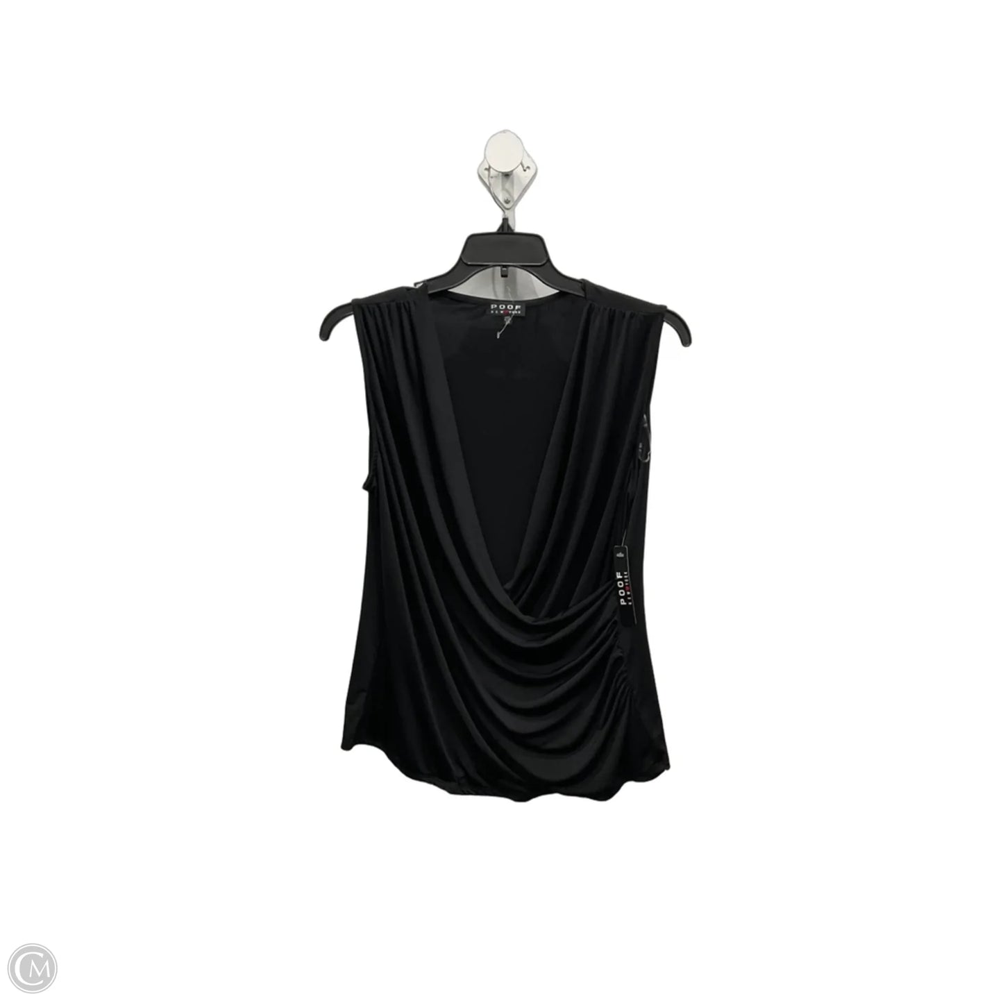 Top Sleeveless By Poof In Black, Size: 2x