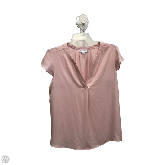 Top Sleeveless By Calvin Klein In Pink, Size: L
