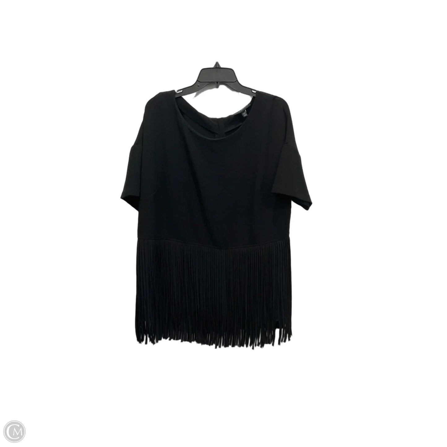 Top Short Sleeve By Lane Bryant In Black, Size: 1x