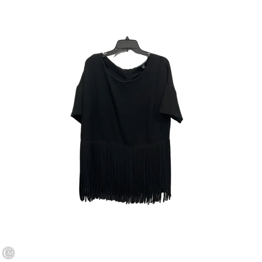 Top Short Sleeve By Lane Bryant In Black, Size: 1x
