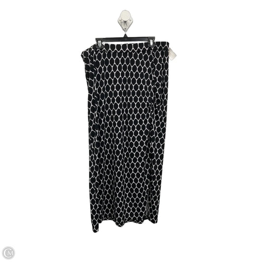 Skirt Maxi By Lane Bryant In Black & White, Size: 18