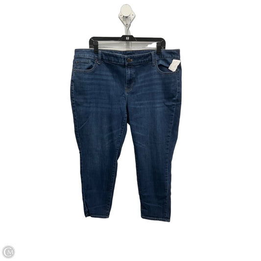 Jeans Cropped By Talbots In Blue Denim, Size: 18