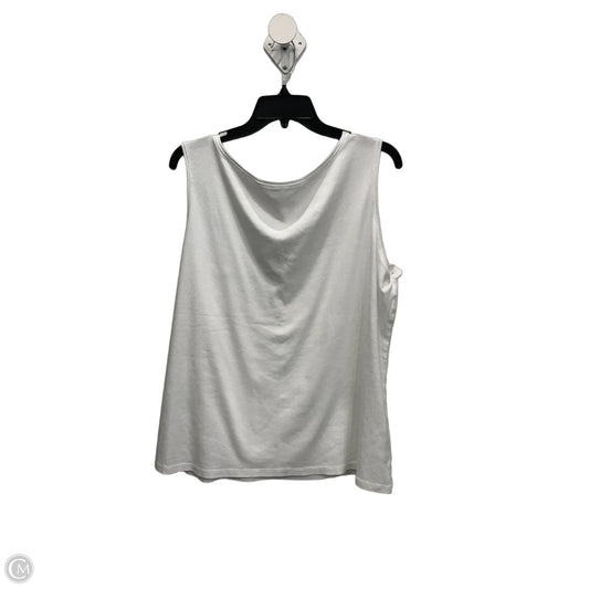Top Sleeveless Basic By Talbots In White, Size: 2x
