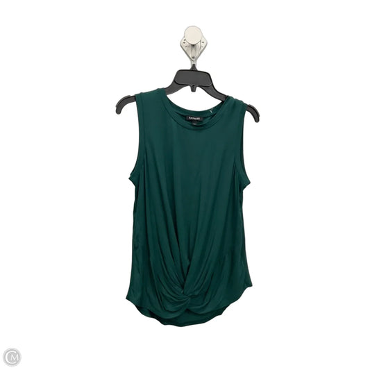 Top Sleeveless Basic By Express In Green, Size: M