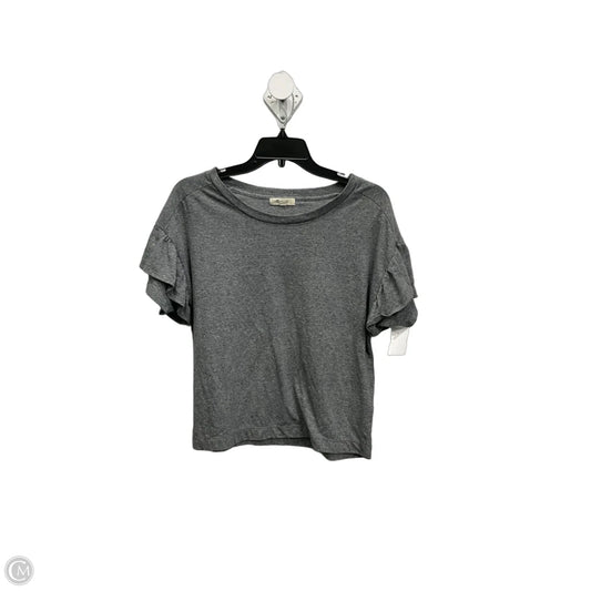 Top Short Sleeve By Madewell In Grey, Size: S