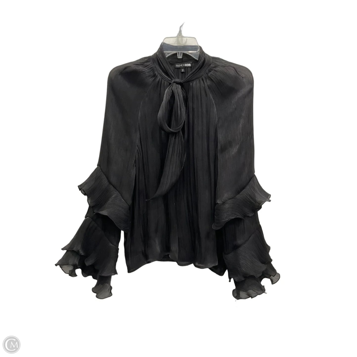Top Long Sleeve By Fashion Nova In Black, Size: 1x