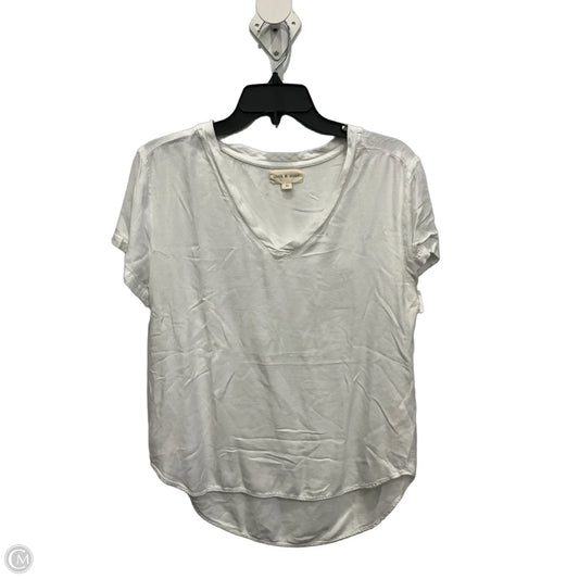 Top Short Sleeve Basic By Cloth & Stone In White, Size: M