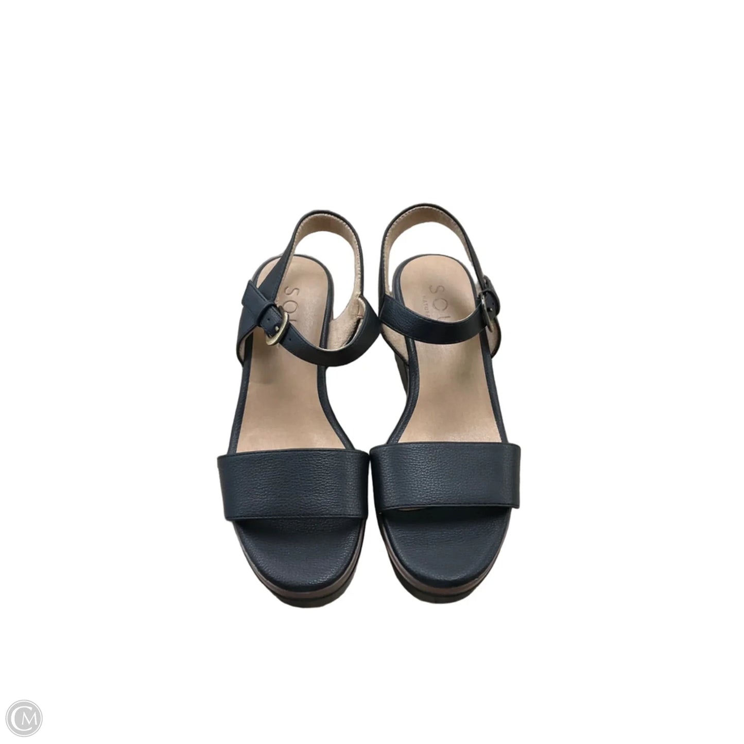 Sandals Heels Wedge By Naturalizer In Black, Size: 7.5