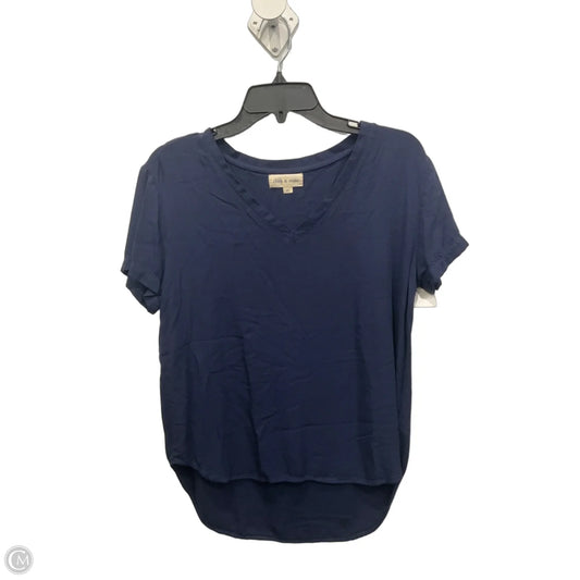Top Short Sleeve Basic By Cloth & Stone In Blue, Size: M