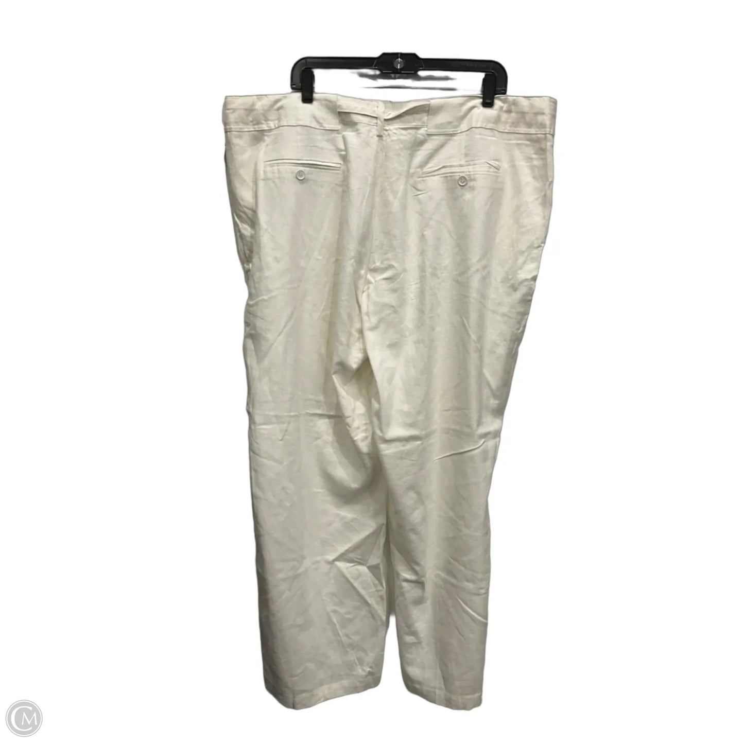 Pants Linen By Ashley Stewart In White, Size: 24