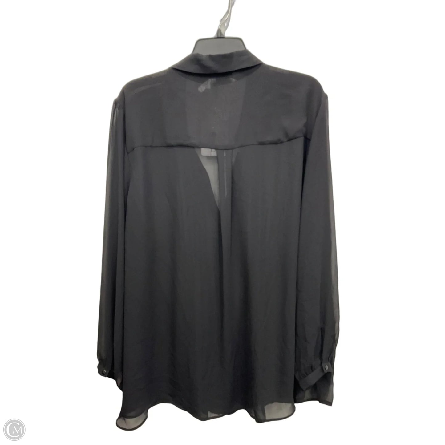 Blouse Long Sleeve By Dr2 In Black, Size: 3x