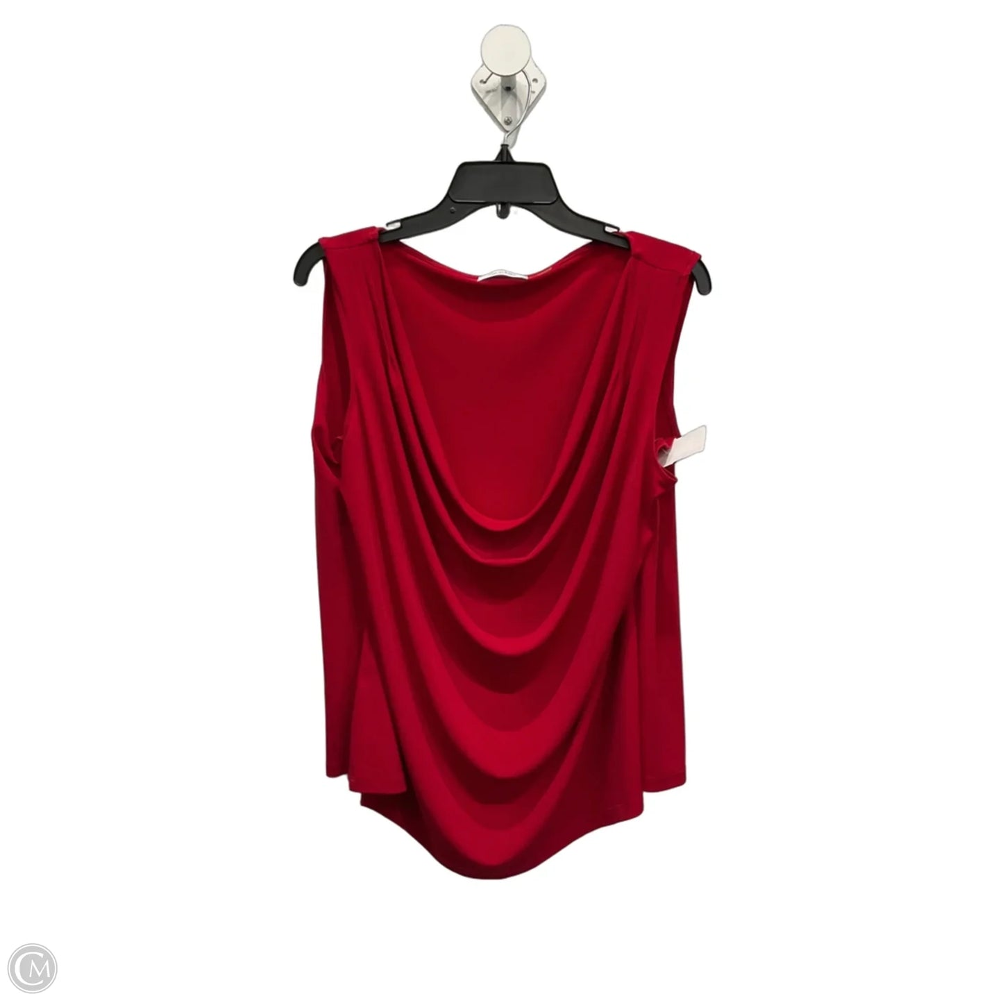 Top Sleeveless By Calvin Klein In Red, Size: 2x