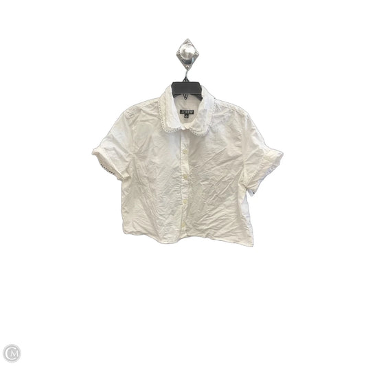 Blouse Short Sleeve By J. Crew In White, Size: Xl