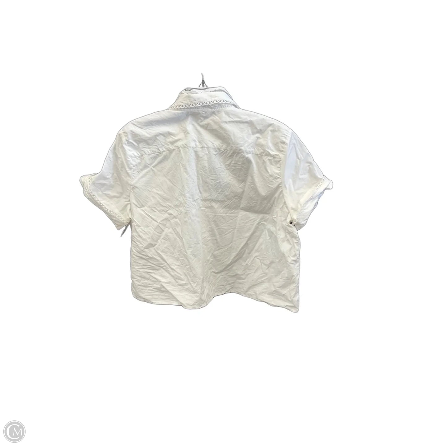 Blouse Short Sleeve By J. Crew In White, Size: Xl