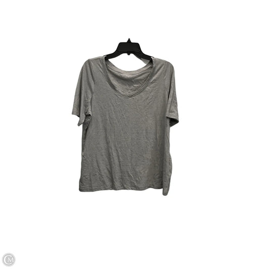 Top Short Sleeve Basic By Lane Bryant In Grey, Size: Xl