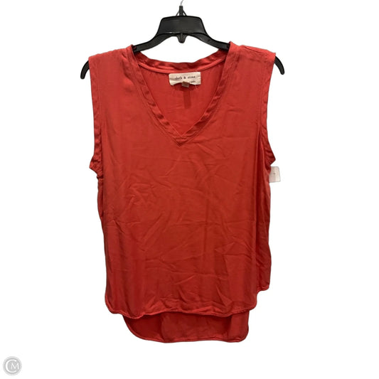 Top Sleeveless Basic By Cloth & Stone In Coral, Size: M