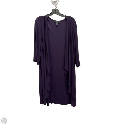 Cardigan By R And M Richards In Purple, Size: 2x