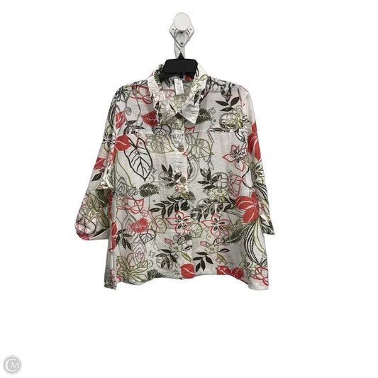 Blouse 3/4 Sleeve By Draper James In Multi-colored, Size: 2x