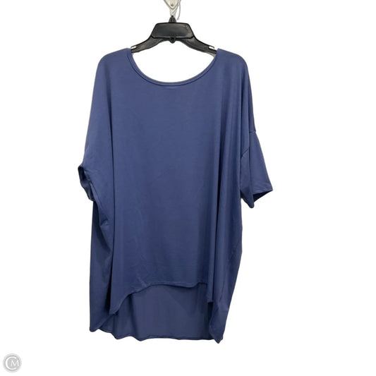 Tunic Short Sleeve By Lularoe In Blue, Size: 3x