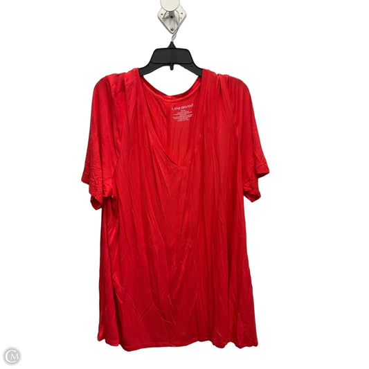 Top Short Sleeve Basic By Lane Bryant In Coral, Size: 3x