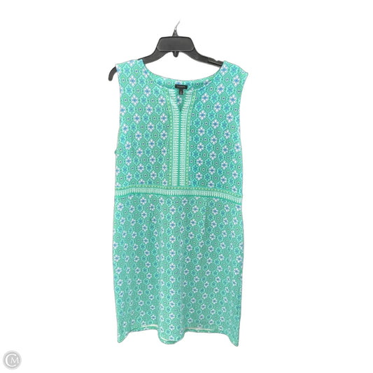 Dress Casual Midi By Talbots In Blue & Green, Size: Xl