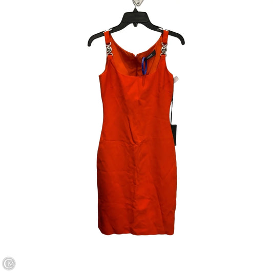Dress Luxury Designer By Versace In Orange, Size: S