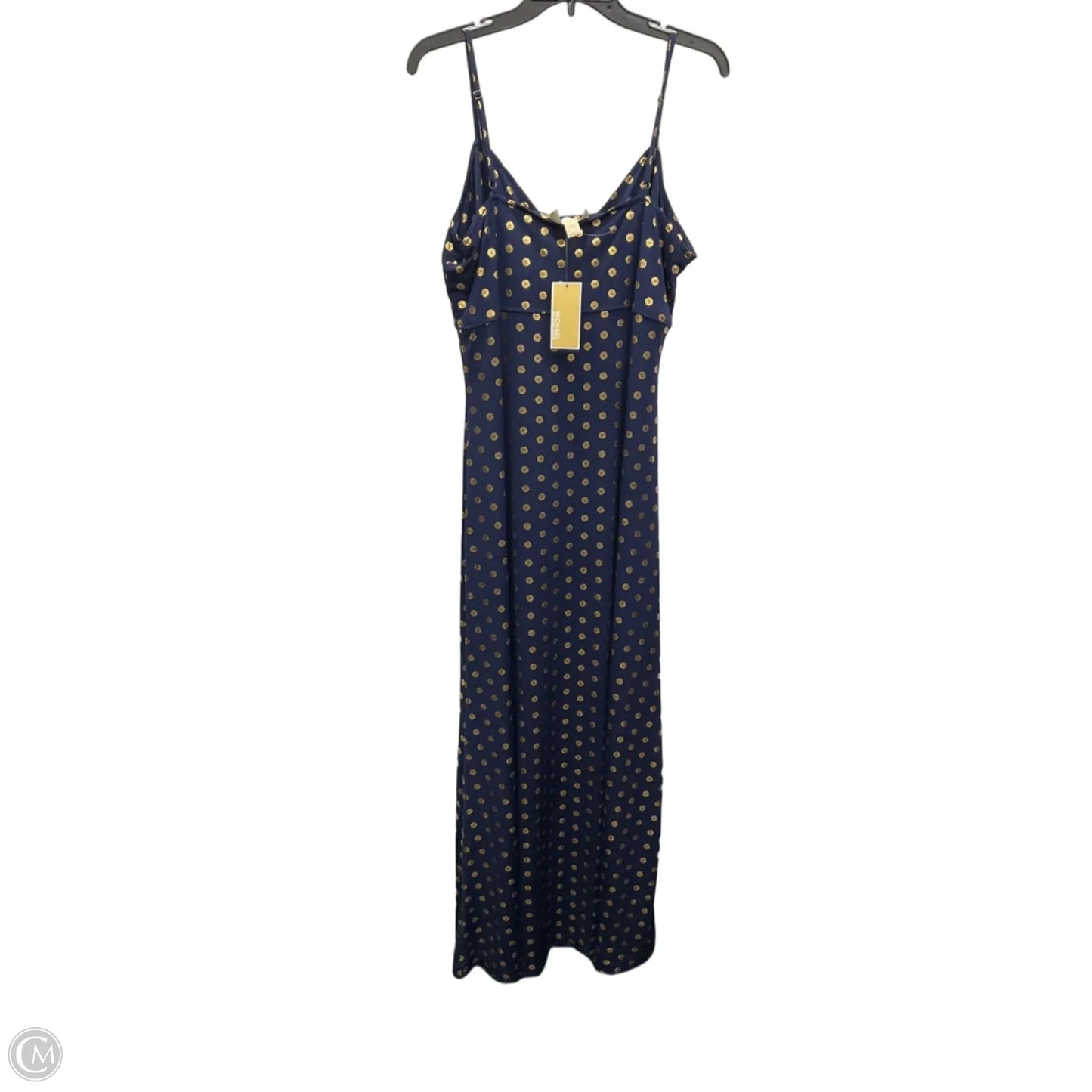 Dress Casual Maxi By Michael By Michael Kors In Blue & Gold, Size: Xl