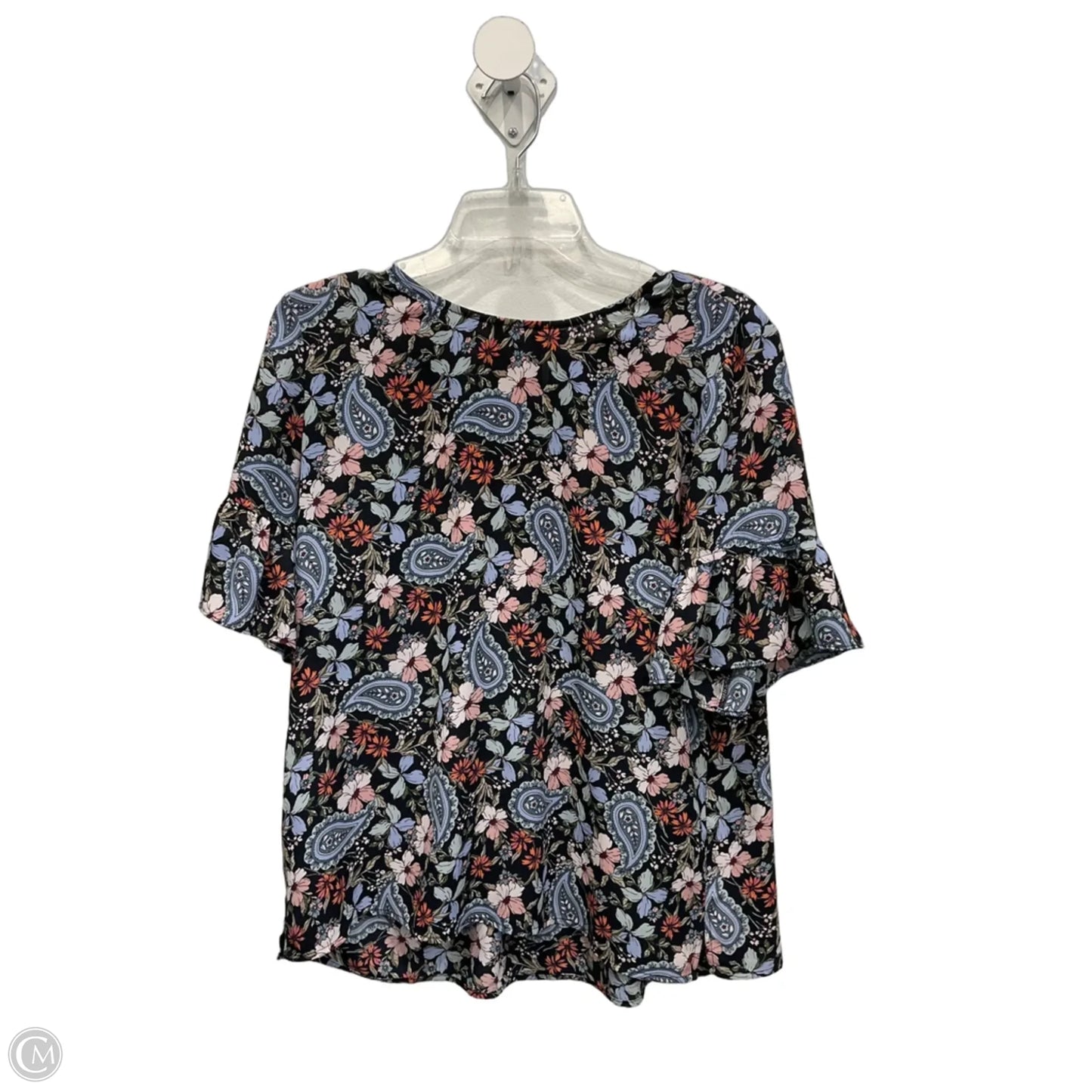 Top Short Sleeve By Loft In Floral Print, Size: S