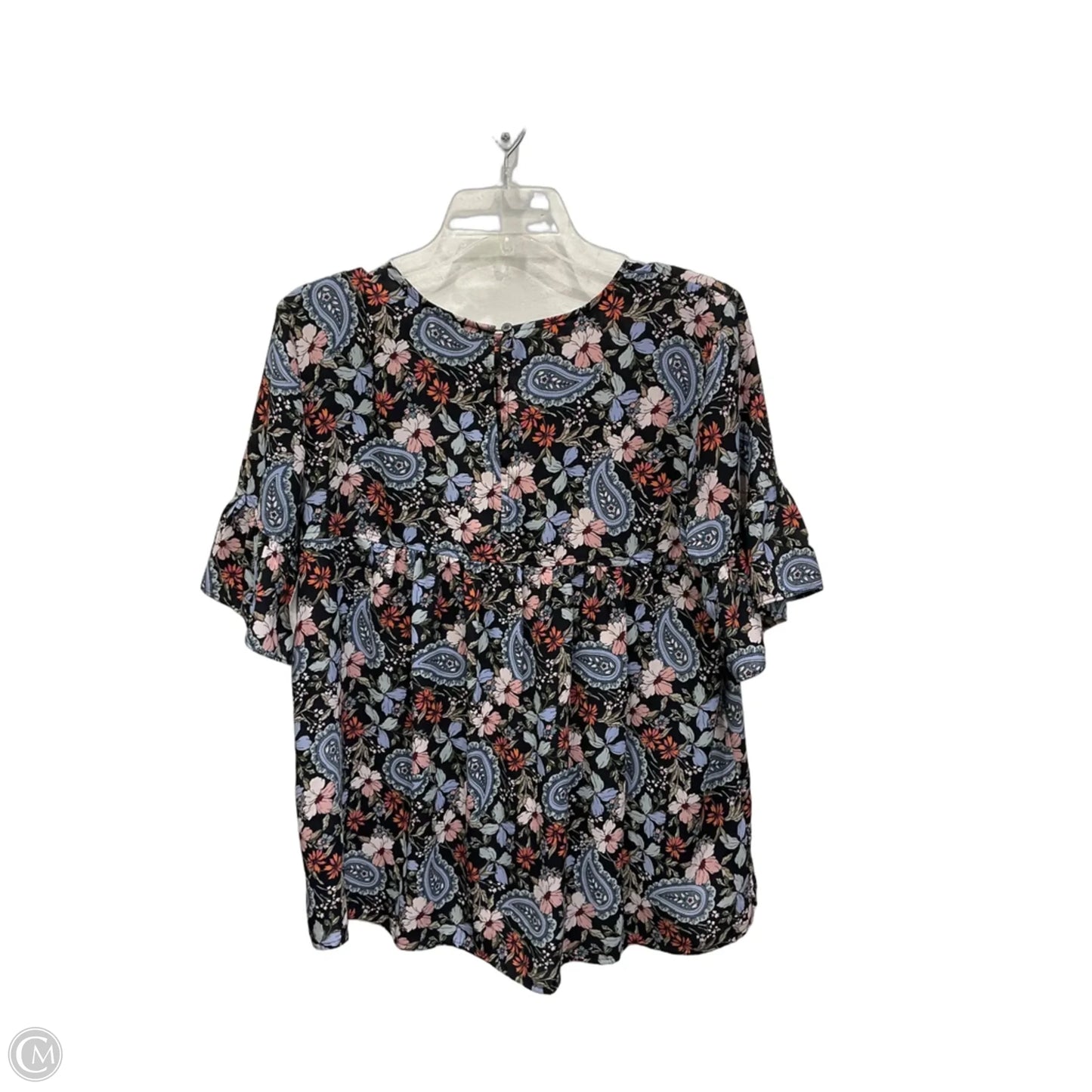 Top Short Sleeve By Loft In Floral Print, Size: S