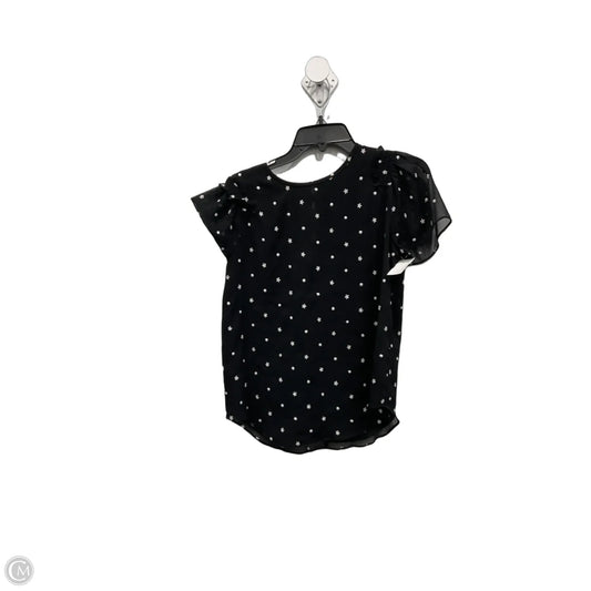 Top Short Sleeve By Ann Taylor In Black & White, Size: Xs