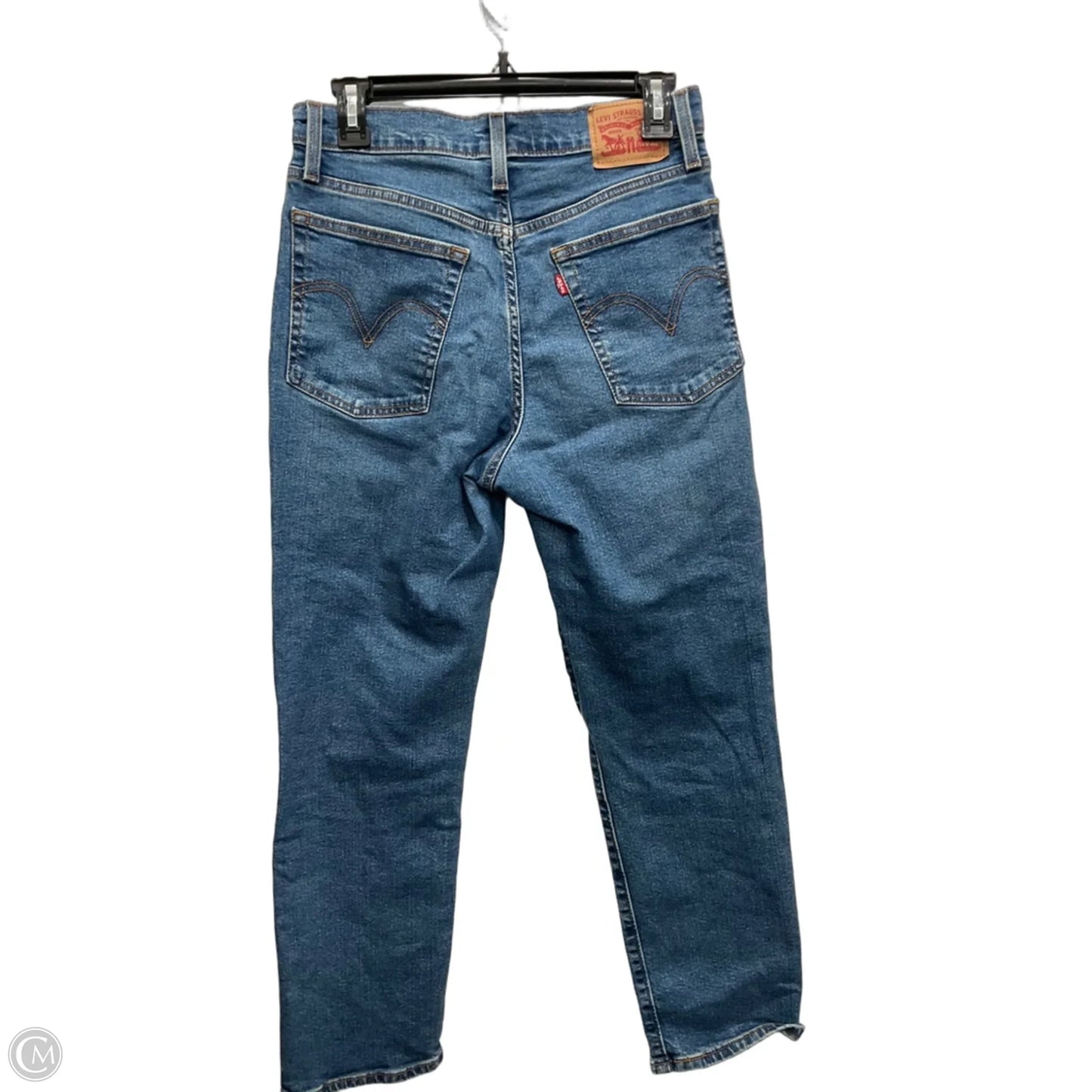 Jeans Straight By Levis In Blue Denim, Size: 8