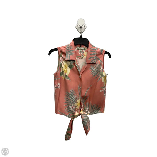 Blouse Sleeveless By Tommy Bahama In Pink, Size: Xs