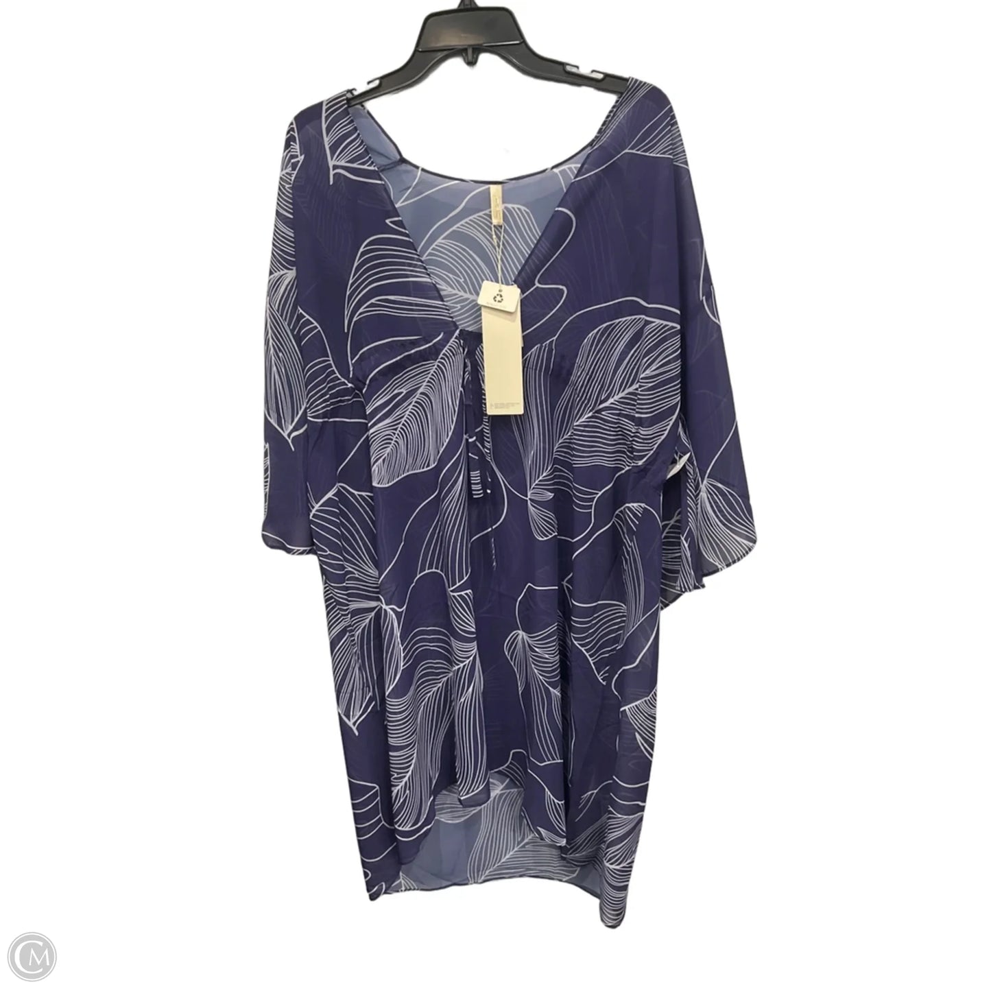 Swimwear Cover-up By Gottex In Purple & White, Size: M