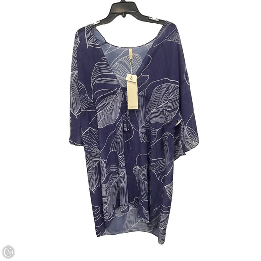 Swimwear Cover-up By Gottex In Purple & White, Size: M